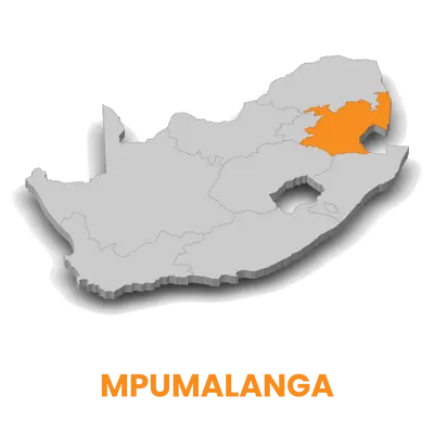 Map of Mpumalanga Province South Africa