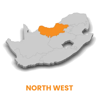 Map of North West Province South Africa