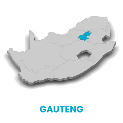Map of Gauteng South Africa