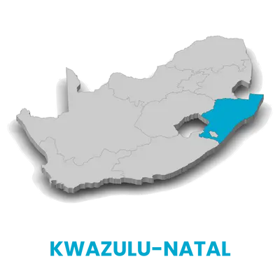 Map of Kwazule-Natal South Africa