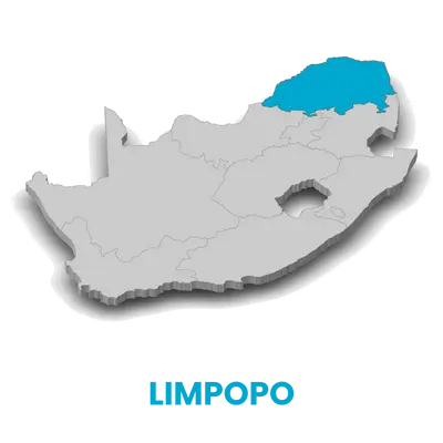 Map of Limpopo Province South Africa