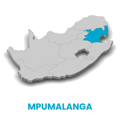 Map of Mpumalanga Province South Africa