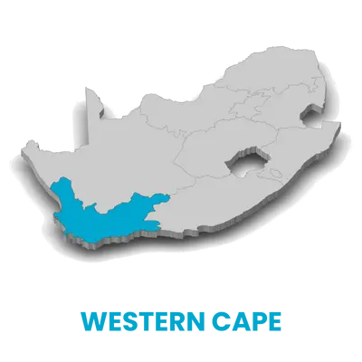 Map of Western Cape South Africa